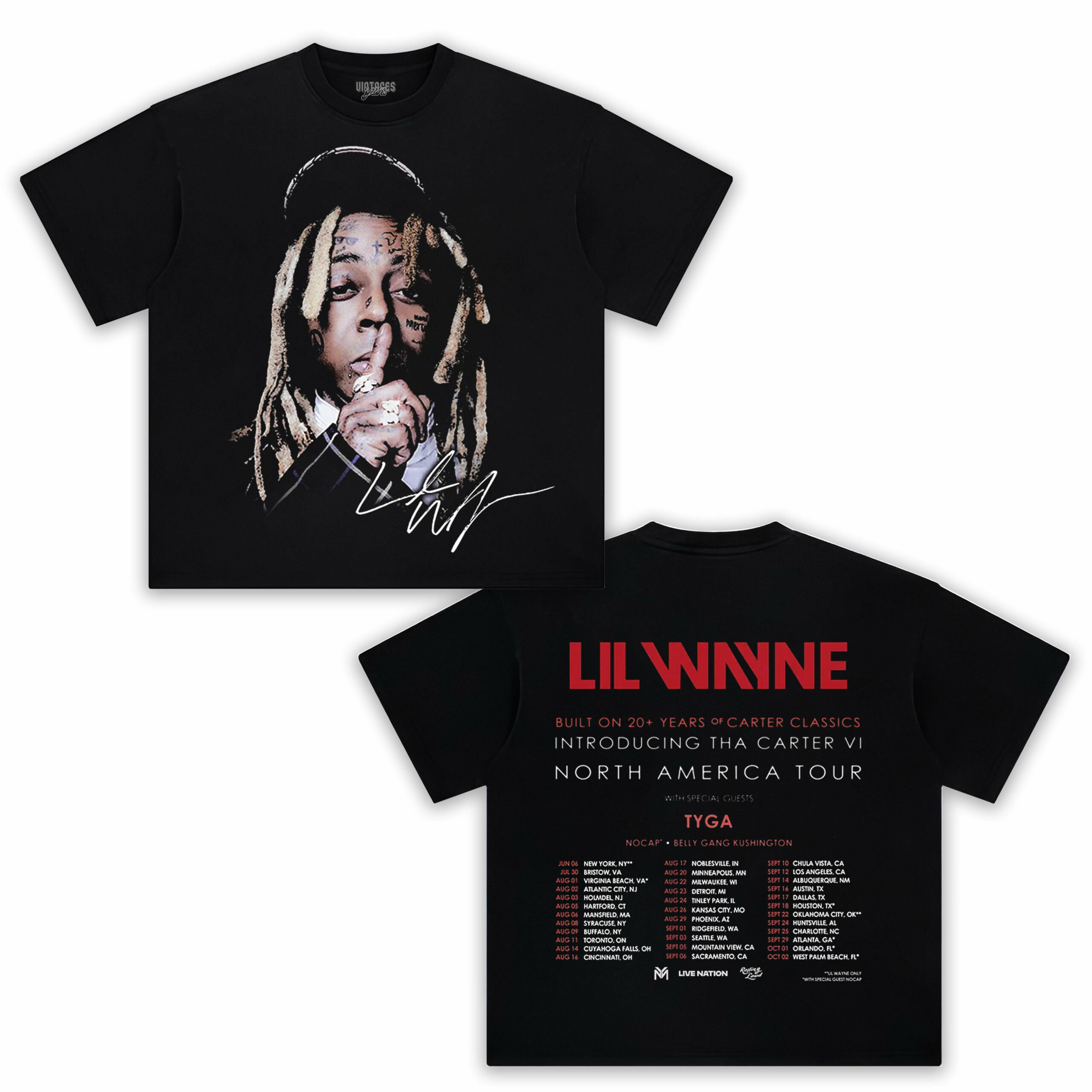 LIL WAYNE 2025 TOUR V2 TEE LIL WAYNE 2025 TOUR V2 TEE